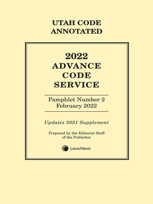 cover image of Utah Advance Code Service